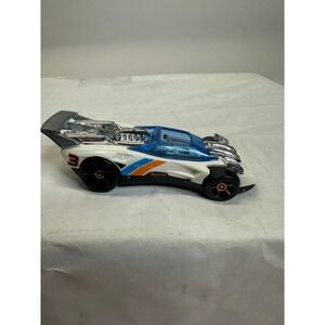 Hot Wheels Flathead Fury White Blue Orange Race Car‎ Toy Diecast Metal